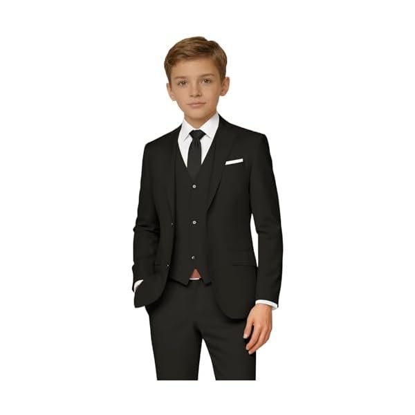 Boys Suits Kids Wedding Formal Suit Set Communion Tuxedo Easter Outfit 5 Piece Jacket Vest Pants Set with Shirt and Tie